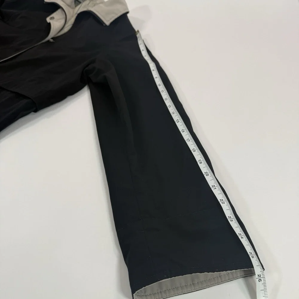 Nautica‎ Womens Rain Jacket Trench Coat Large Black Lightweight Long Sleeve